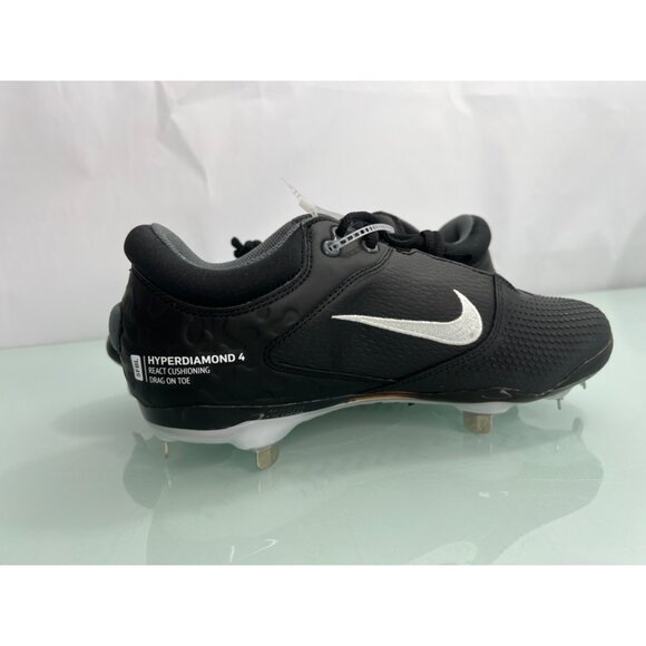 Nike Hyperdiamond 4 Elite Softball Cleats Women’s Size 9 Black CZ5917-005 Shoes - Picture 5 of 7